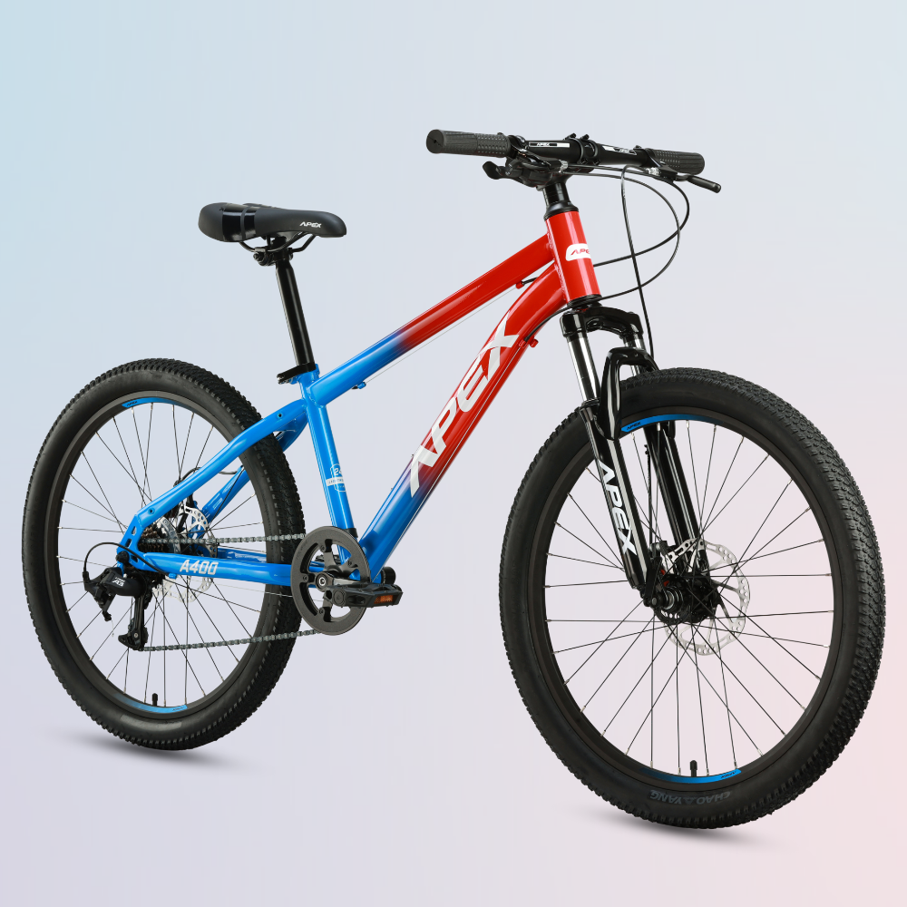 Red and blue mountain bike sale