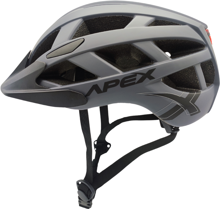 Apex Parts Clothing & Protection Apex Atom Adult Helmet | Matte Grey 55-58cm | M  SKU: FSK-D09-5558-GY Barcode: 687398778508