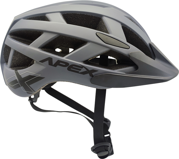 Apex Parts Clothing & Protection Apex Atom Adult Helmet | Matte Grey 58-62cm | L  SKU: FSK-D09-5862-GY Barcode: 687398778539