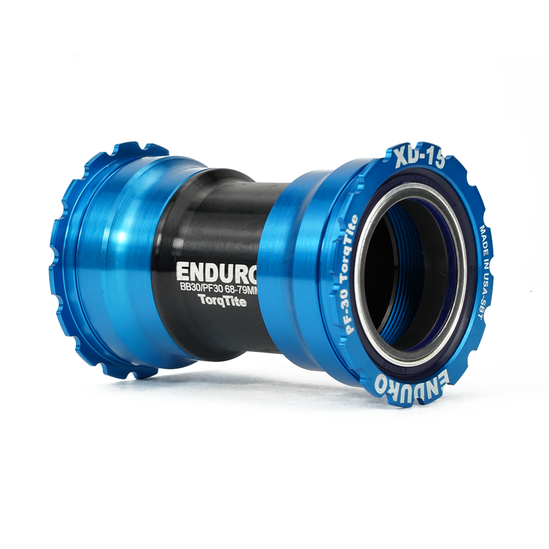 Enduro Components & Spares BKC-0652 | Torqtite Bottom Bracket for PF30 Framesets and 30mm Cranksets (Spindle length under 90mm) XD15 Corsa | Angular Contact Blue SKU: BKC-0652 Barcode: 185843000773