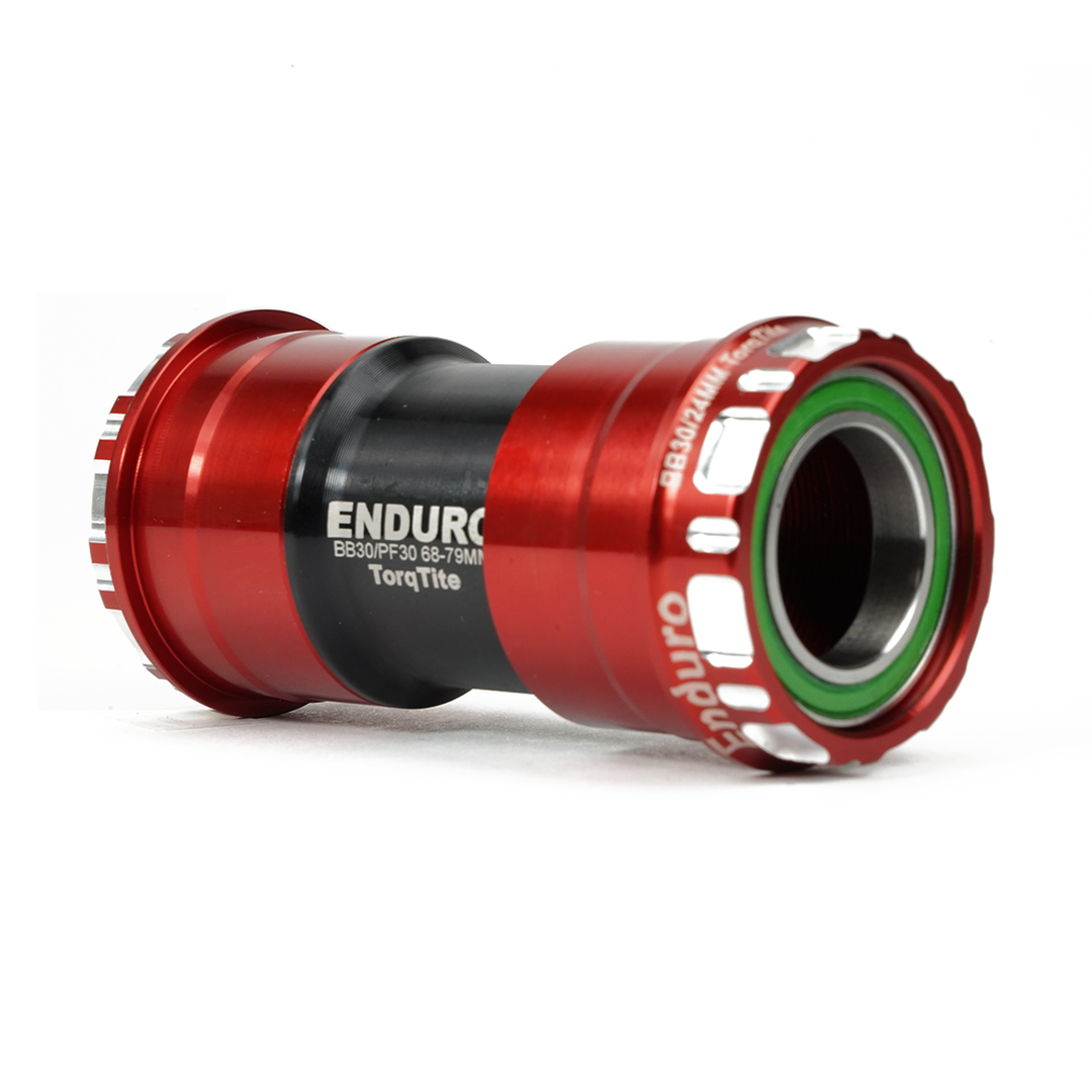 Enduro Components & Spares BKS-0145 | Torqtite Bottom Bracket for BB30A Framesets and Shimano 24mm Cranksets 440C Stainless Steel | Angular Contact Red SKU: BKS-0145 Barcode: 811780024489