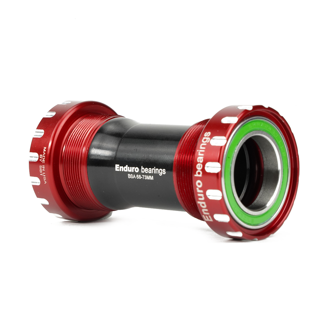 Enduro Components & Spares BKS-02348 | BSA Italian Thread-In Bottom Bracket for Shimano 24mm Cranksets 440C Stainless Steel | Angular Contact Red SKU: BKS-02348 Barcode: 811780024069