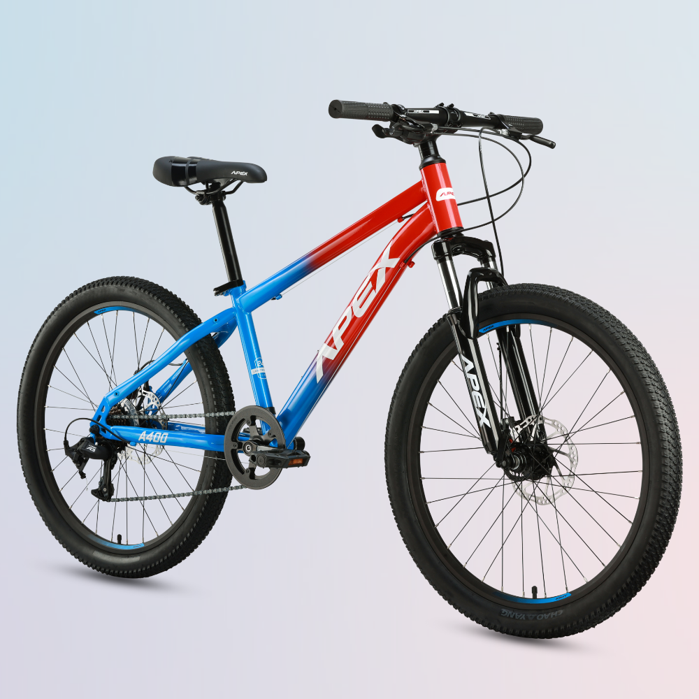 Apex Bicycles & Frames A400 Mens | 24 inch MTB Red / Blue 1x8 L-Twoo SKU: 24-004-009-04-06-020 Barcode: 687398778102