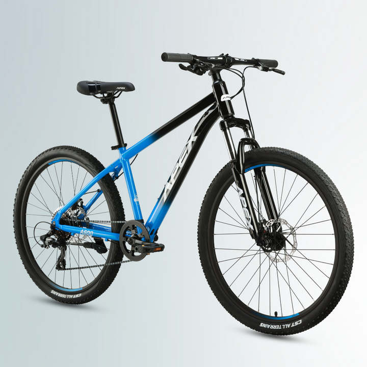 Apex Bicycles & Frames A600 Mens I 26 inch Alloy MTB XS Black / Blue 1x8 ShimanoSKU: 24-006-010-05-01-021 Barcode: 687398778140