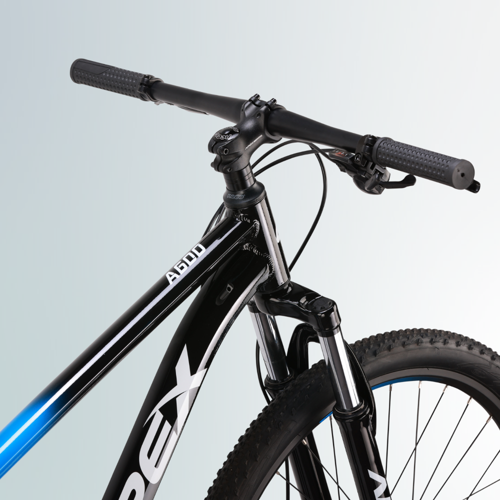 Apex Bicycles & Frames A600 Mens I 26 inch Alloy MTB M Black / Blue 1x8 ShimanoSKU: 24-006-010-05-03-021 Barcode: 687398778164