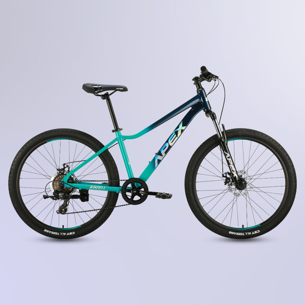 Apex Bicycles & Frames A600 Ladies I 26 inch Alloy MTB S Black / Blue 1x8 ShimanoSKU: 24-006-010-05-02-021 Barcode: 687398778126