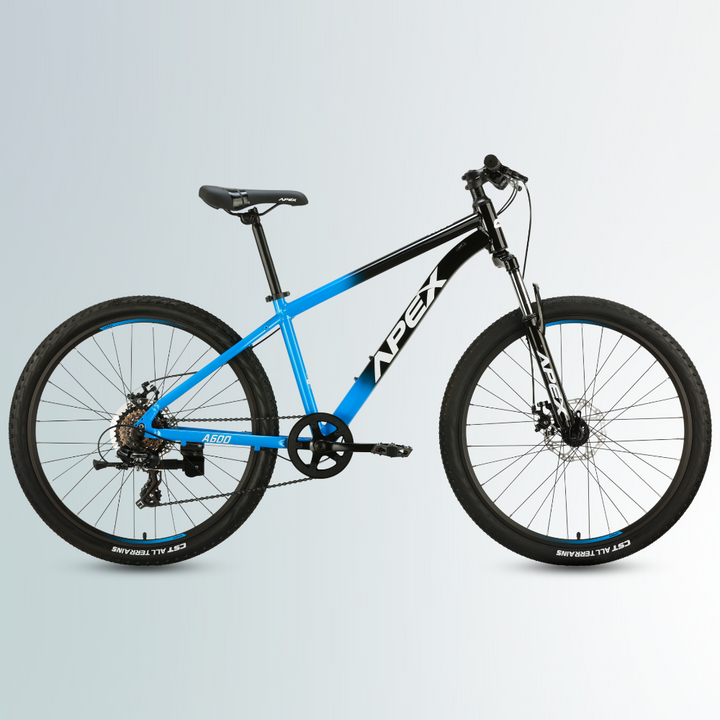 Apex Bicycles & Frames A600 Mens I 26 inch Alloy MTB S Black / Blue 1x8 ShimanoSKU: 24-006-010-05-02-021 Barcode: 687398778157