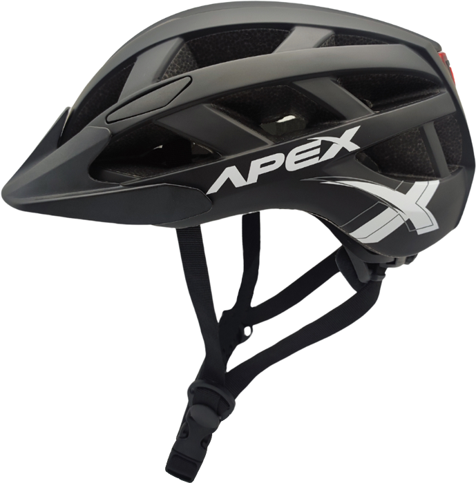 Apex Parts Clothing & Protection Apex Atom Adult Helmet | Matte Black 50-54cm | S  SKU: FSK-D09-5054-BK Barcode: 687398778577