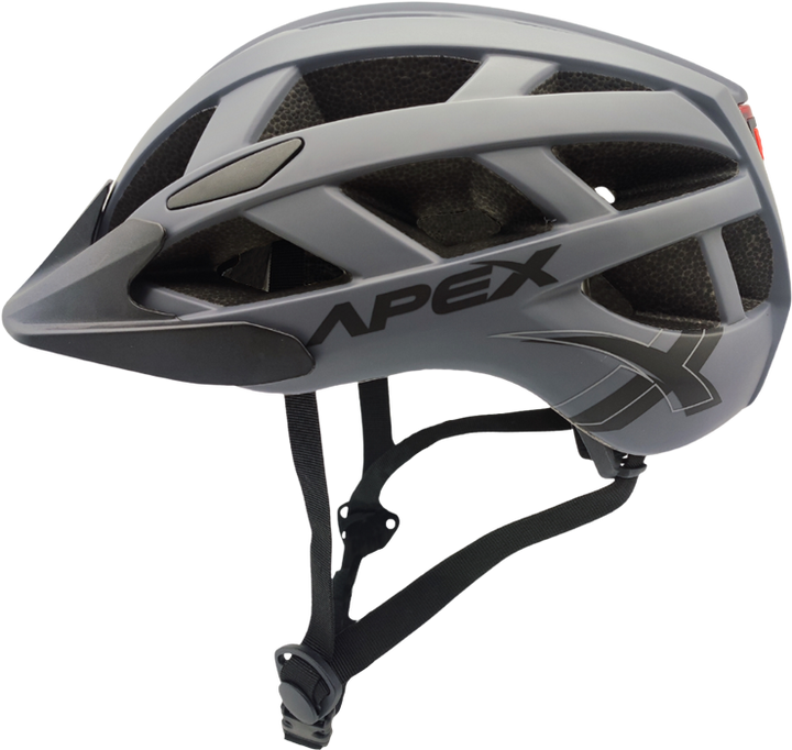Apex Parts Clothing & Protection Apex Atom Adult Helmet | Matte Grey 55-58cm | M  SKU: FSK-D09-5558-GY Barcode: 687398778508