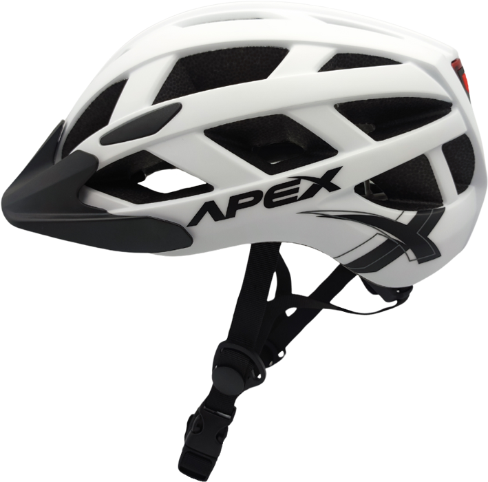 Apex Parts Clothing & Protection Apex Atom Adult Helmet | Matte White 50-54cm | S  SKU: FSK-D09-5054-WH Barcode: 687398778553