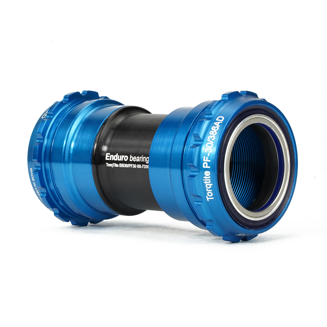 Enduro Components & Spares BKC-0647 | Torqtite Bottom Bracket for PF30 Framesets and 30mm Cranksets (Spindle length 104mm or longer) XD15 Corsa | Angular Contact Blue SKU: BKC-0647 Barcode: 810191010692