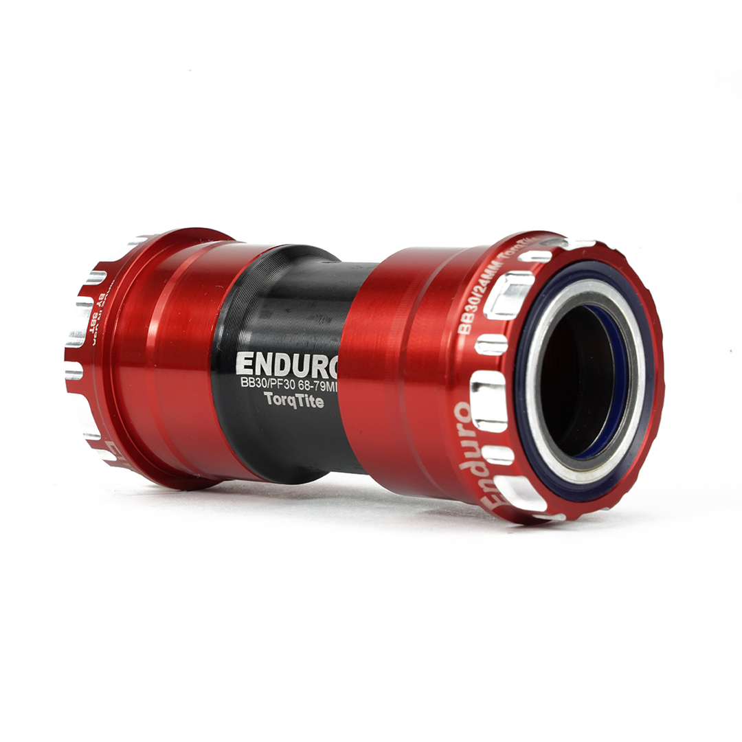Enduro Components & Spares BKC-0680 | Torqtite Bottom Bracket for BB30 Framesets and Shimano 24mm Cranksets XD15 Corsa | Angular Contact Red SKU: BKC-0680 Barcode: 810191010241