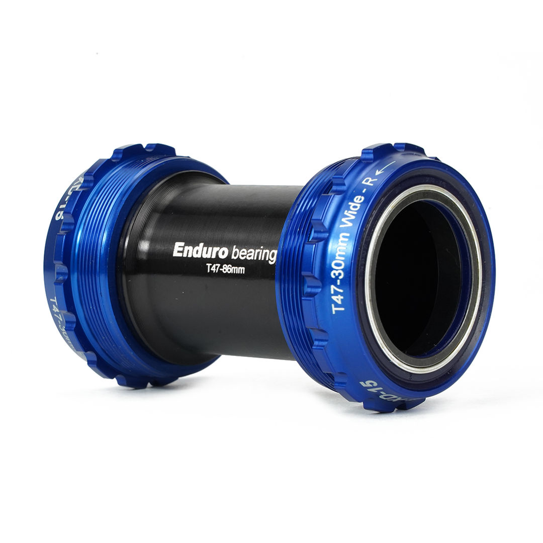 Enduro Components & Spares BKC-0732 | T47 External Threaded Bottom Bracket for T47 Framesets and 30mm Cranksets (Spindle length 104mm or longer) XD15 Corsa | Angular Contact Blue SKU: BKC-0732 Barcode: 811780020238
