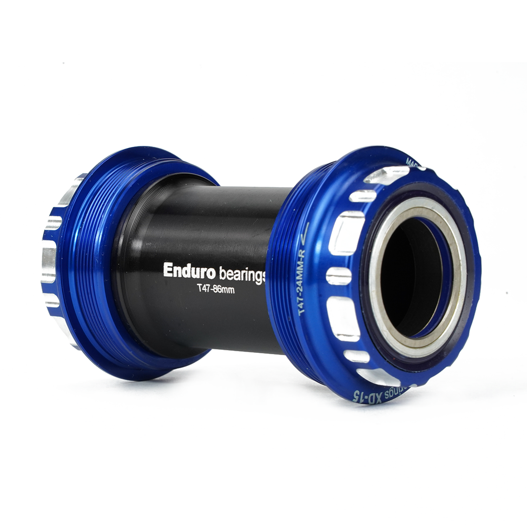 Enduro Components & Spares BKC-0742 | T47 External Threaded Bottom Bracket for T47 Framesets and Shimano 24mm Cranksets XD15 Corsa | Angular Contact Blue SKU: BKC-0742 Barcode: 810191014164