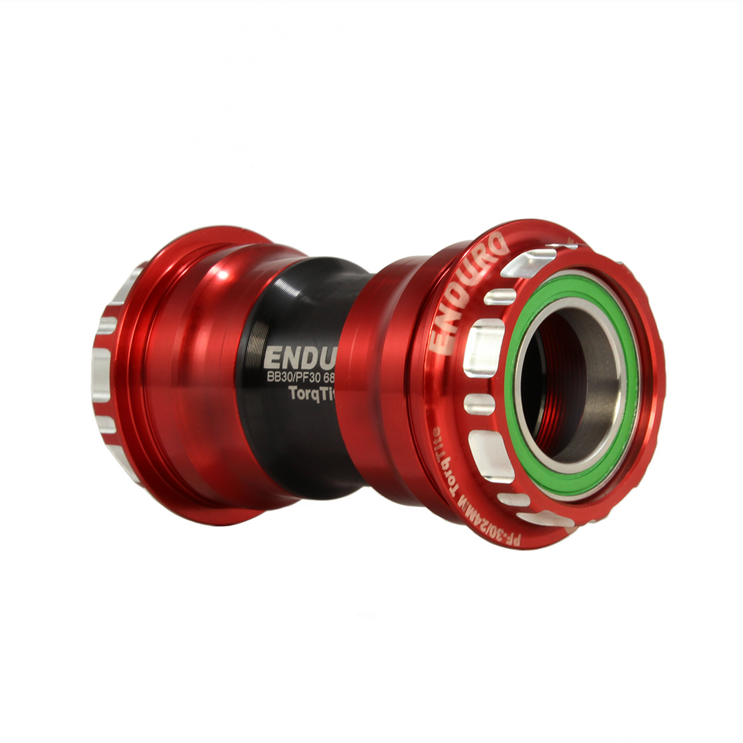 Enduro Components & Spares BKS-0110 | Torqtite Bottom Bracket for PF30 Framesets and Shimano 24mm Cranksets 440C Stainless Steel | Angular Contact Red SKU: BKS-0110 Barcode: 810191010517