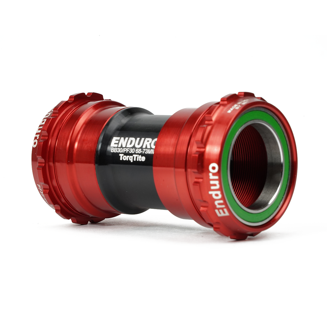 Enduro Components & Spares BKC-0848 | Torqtite Bottom Bracket for PF30 Framesets and 30mm Cranksets (Spindle length 104mm or longer) XD15 | Angular Contact Red SKU: BKC-0848 Barcode: 811780025318