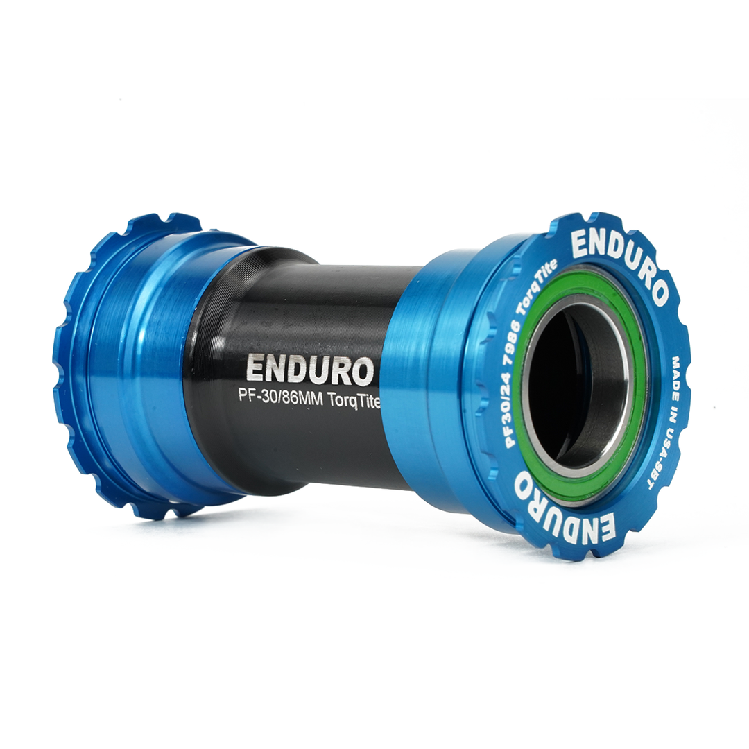 Enduro Components & Spares BKS-0142 | Torqtite Bottom Bracket for BB386 Framesets and Shimano 24mm Cranksets 440C Stainless Steel | Angular Contact Blue SKU: BKS-0142 Barcode: 810191013631