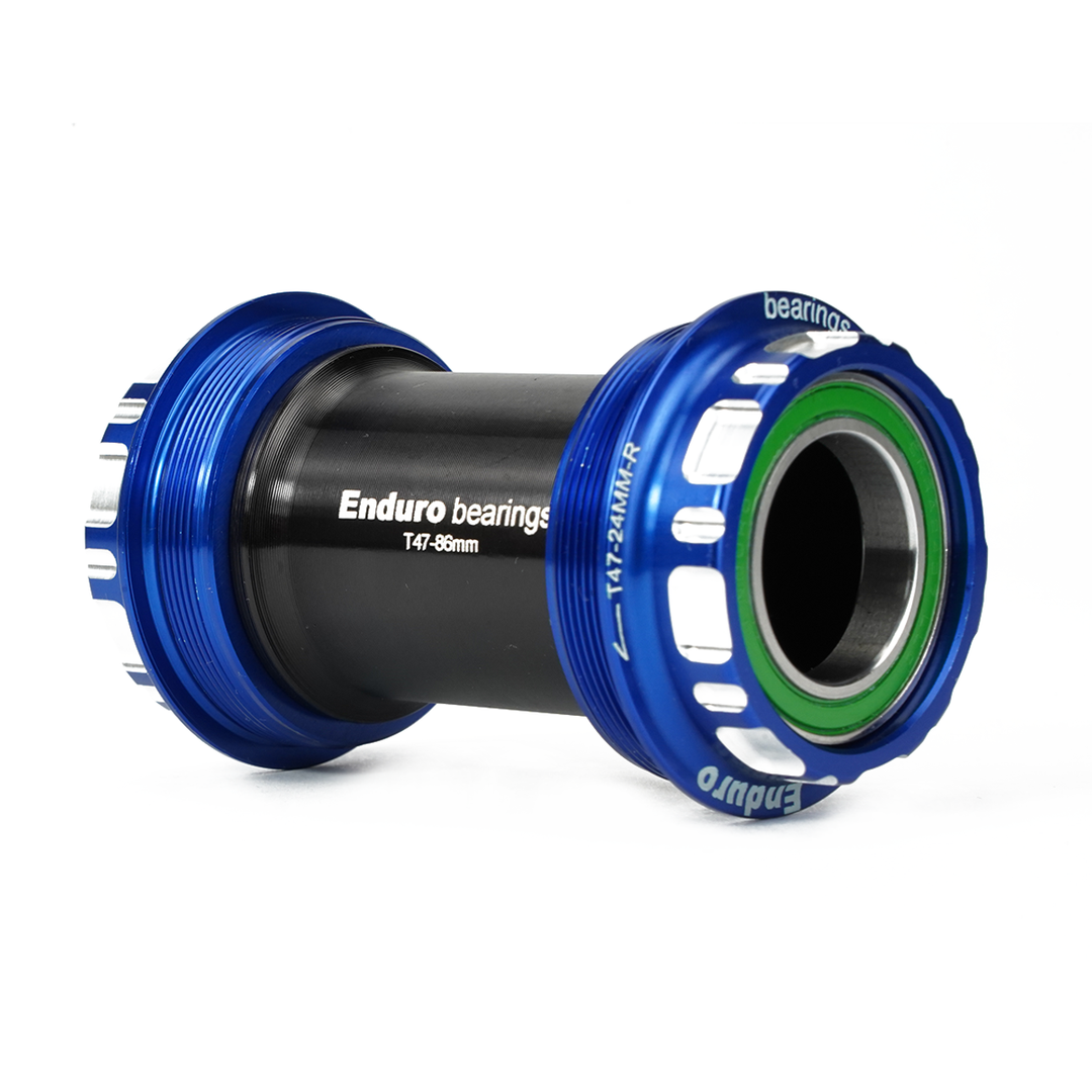 Enduro Components & Spares BKS-0232 | T47 External Threaded Bottom Bracket for T47 Framesets and Shimano 24mm Cranksets 440C Stainless Steel | Angular Contact Blue SKU: BKS-0232 Barcode: 811780021969