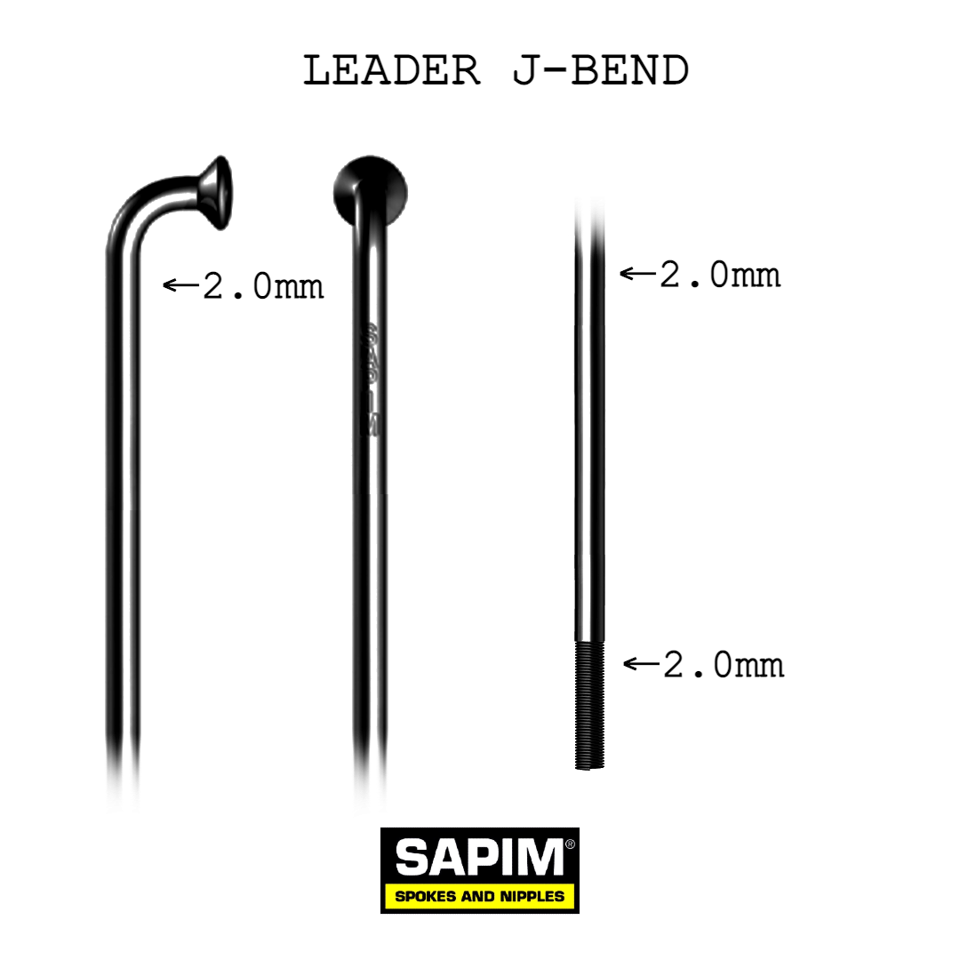 Sapim Leader J-Bend Spoke | Black | 287mm | 287mm | Black | Select Option:SKU: GELE1428700ZOIZD | Bicycle Components & Spares, Hubs & Wheel Parts, Sapim, Spares, Spokes & Nipples