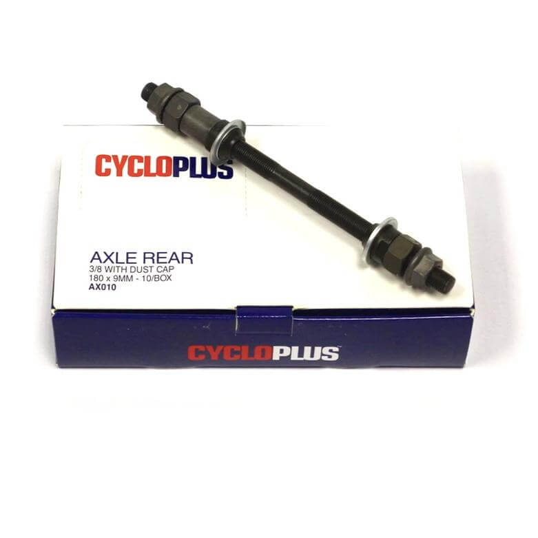 Apex Parts Components & Spares Axle Rear 3/8 Incl Dust Cap  SKU: AX010 Barcode: AX010
